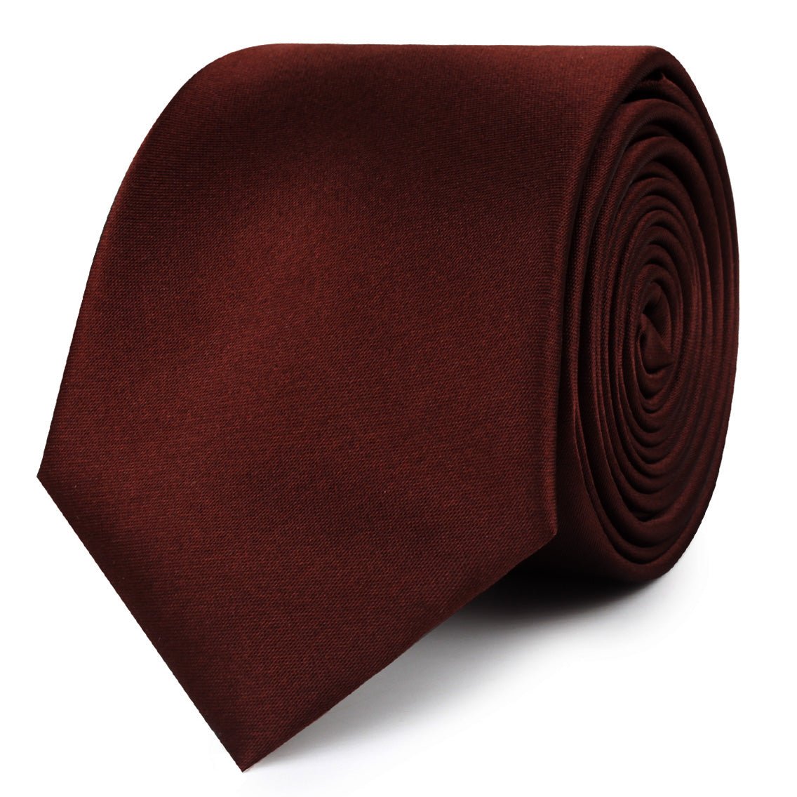 Cocoa Brown Satin Skinny Ties