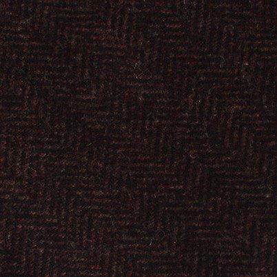 Coffee Herringbone Coarse Wool Fabric Pocket Square