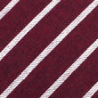 Columbus Burnt Burgundy Stripe Linen Self Bow Tie Fabric