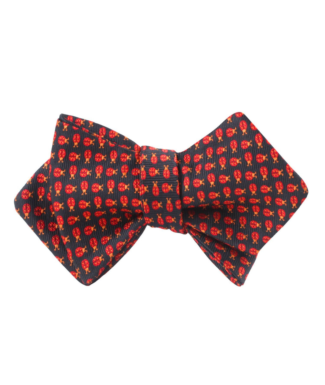 Coquelicot Red Beetle Diamond Self Bowtie