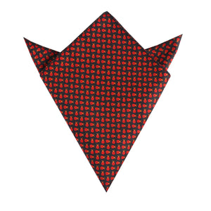 Coquelicot Red Beetle Pocket Square