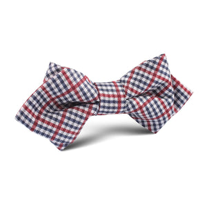 Crimson Gingham Diamond Bow Tie