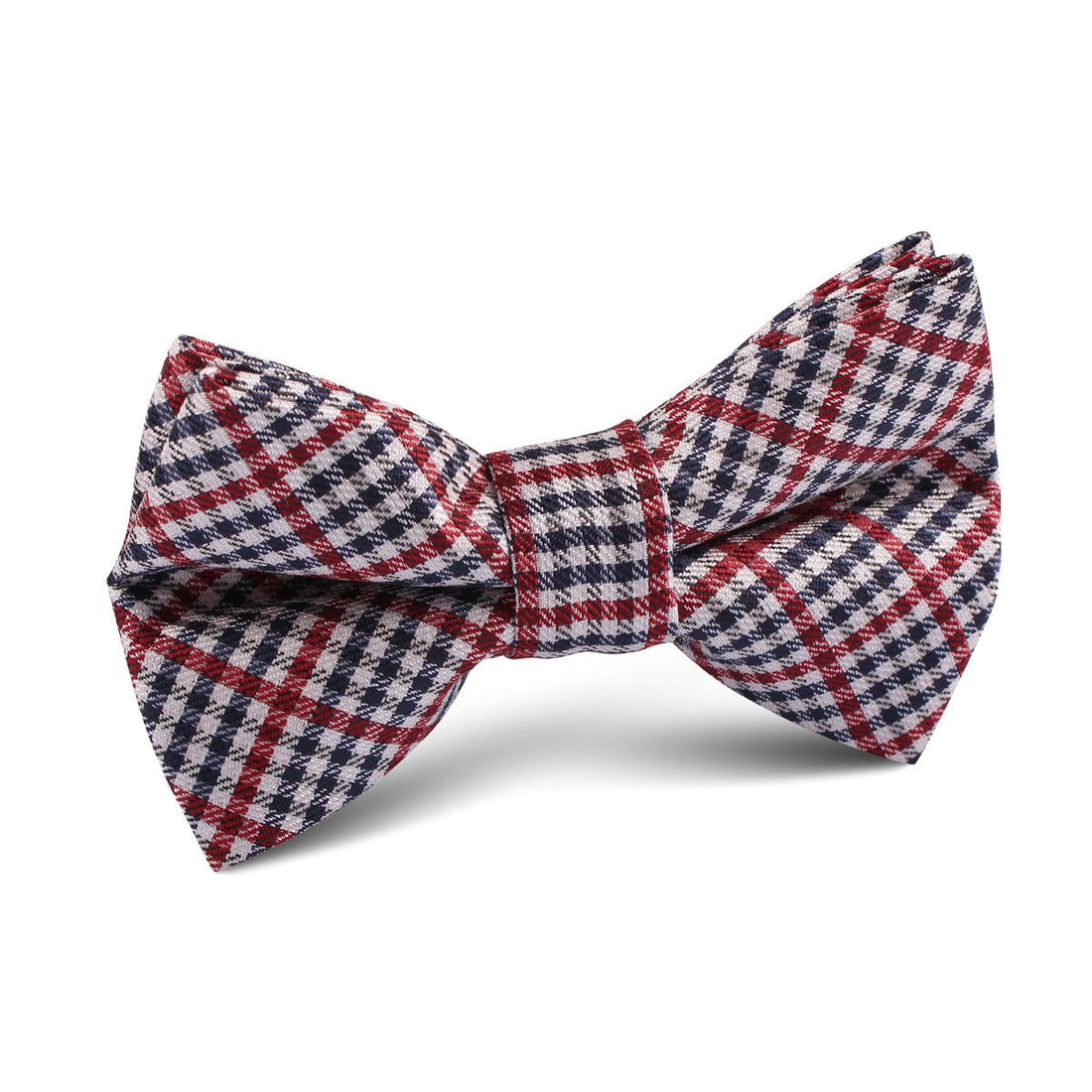 Crimson Gingham Kids Bow Tie