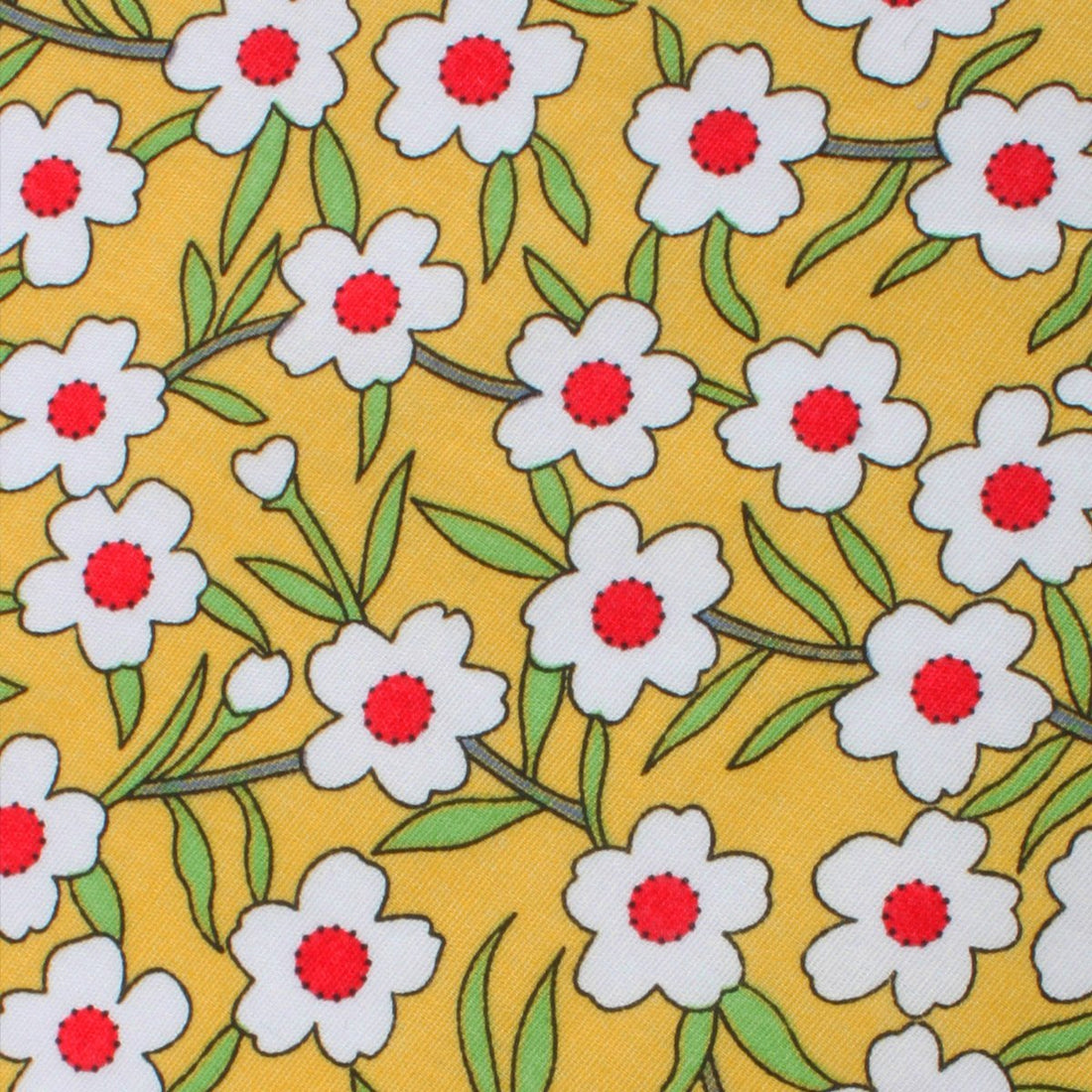 Cuban Marigold Floral Necktie Fabric