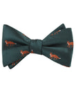 Culpeo Fox Dark Green Self Tied Bow Tie