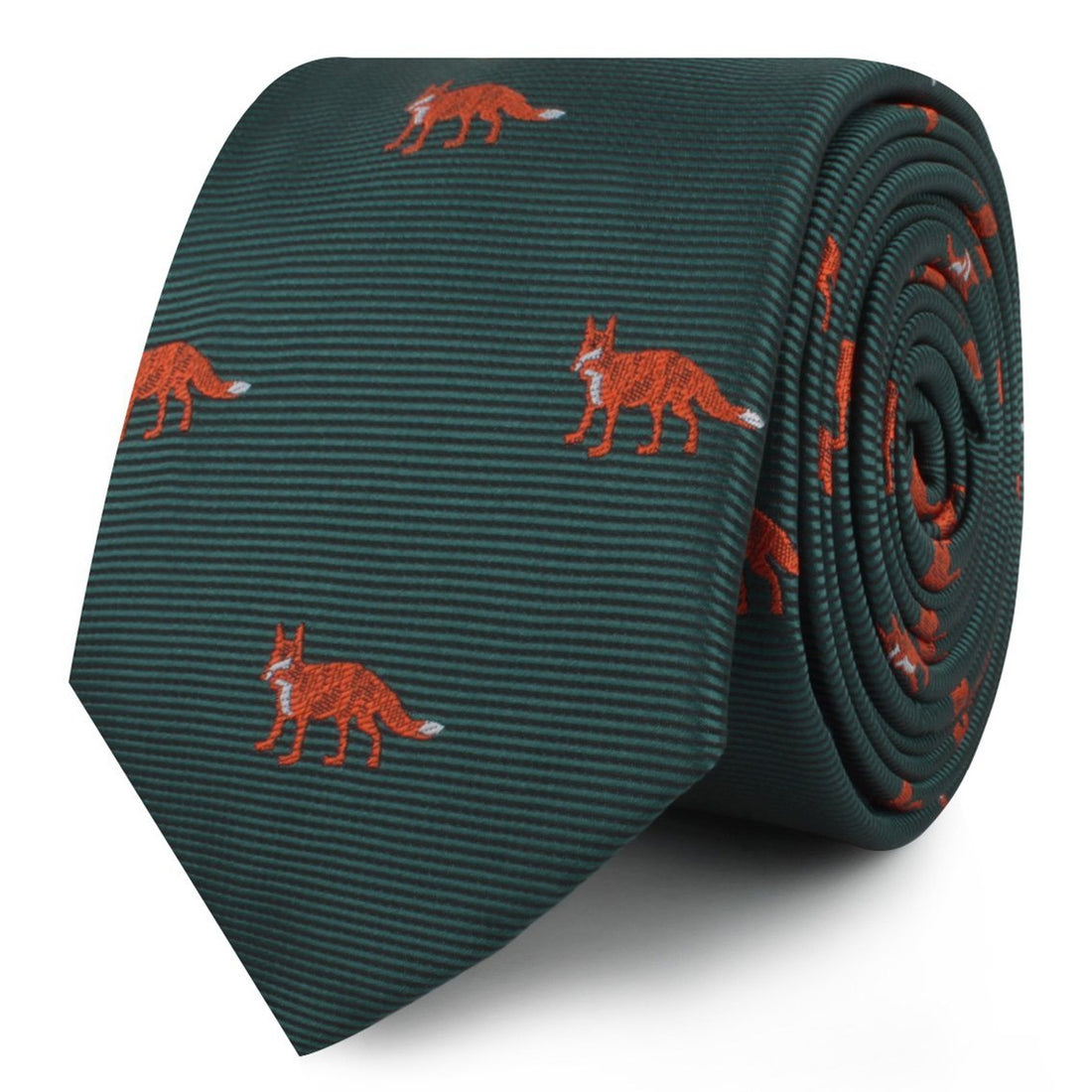 Culpeo Fox Dark Green Skinny Ties