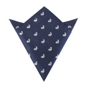 Curious Rabbit Pocket Square