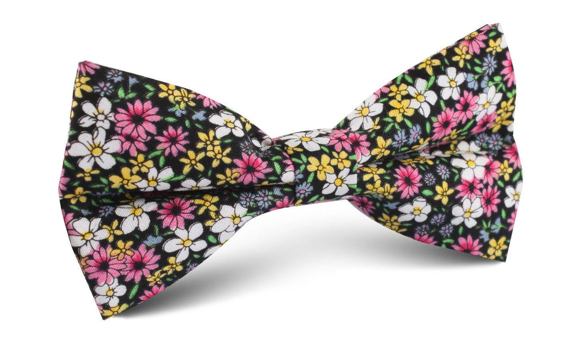 Daffodil Floral Bow Tie