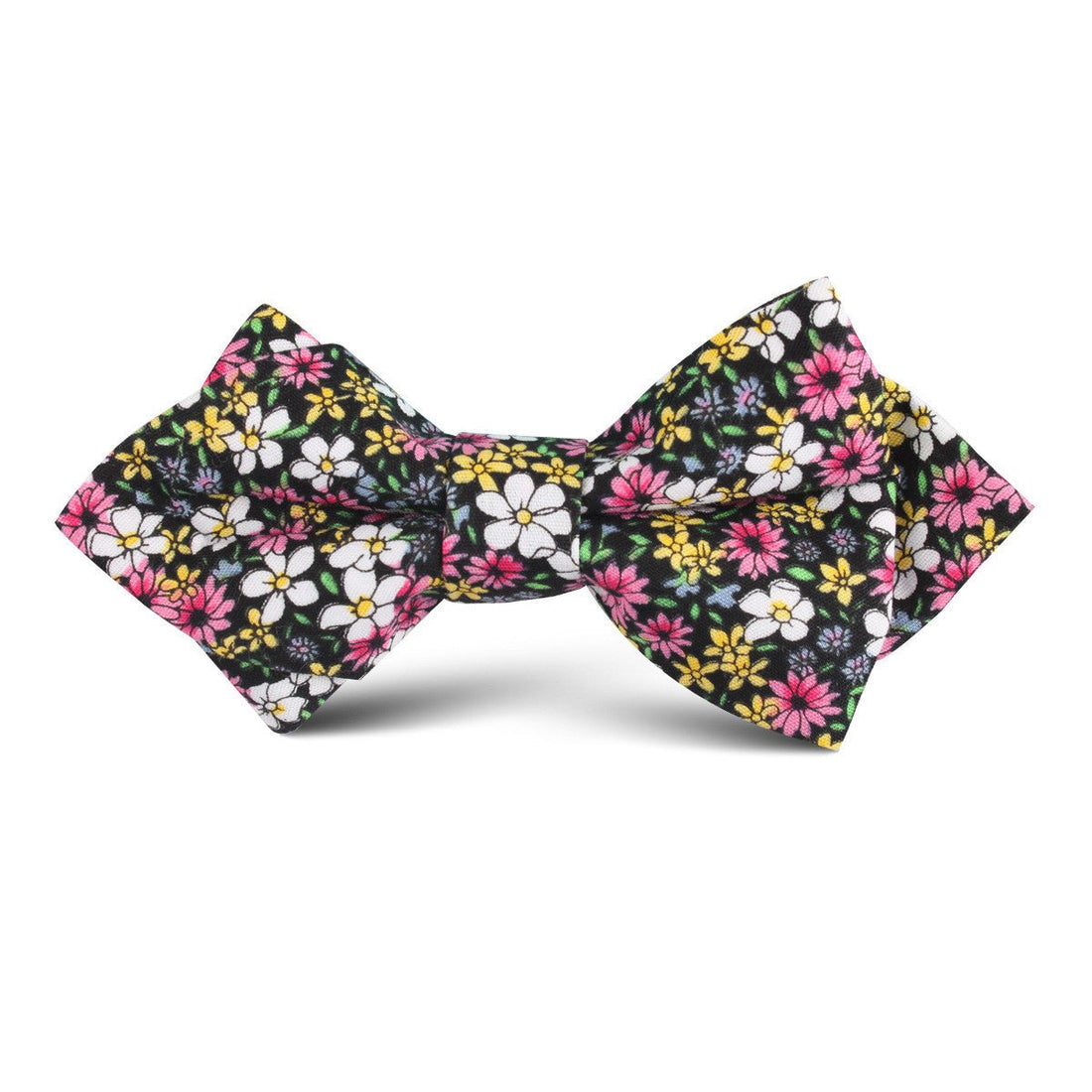 Daffodil Floral Kids Diamond Bow Tie