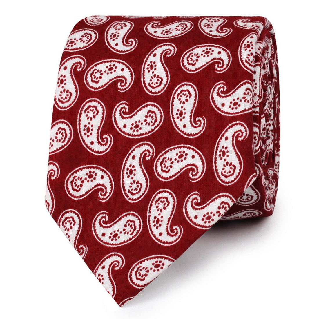 Danielre Red Paisley Skinny Ties