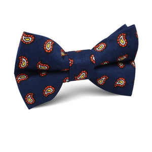 Darius the Great Midnight Blue Paisley Kids Bow Tie