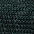 Dark Green Pointed Knitted Tie Fabric