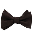 Dark Brown Truffle Satin Self Tied Bow Tie