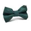 Dark Green Basket Weave Kids Bow Tie