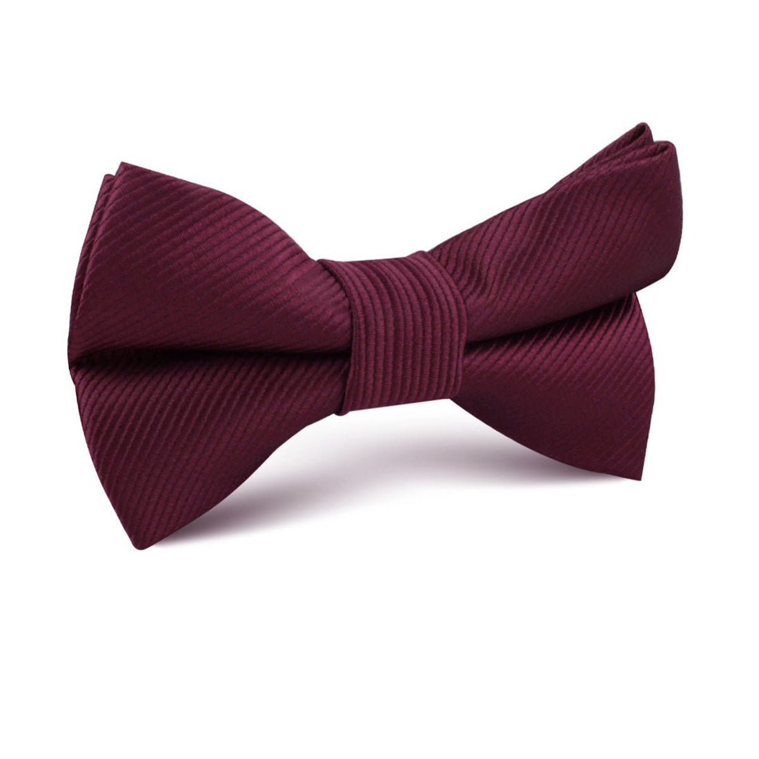 Dark Merlot Wine Twill Kids Bow Tie