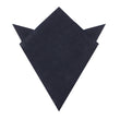 Dark Midnight Blue Linen Pocket Square