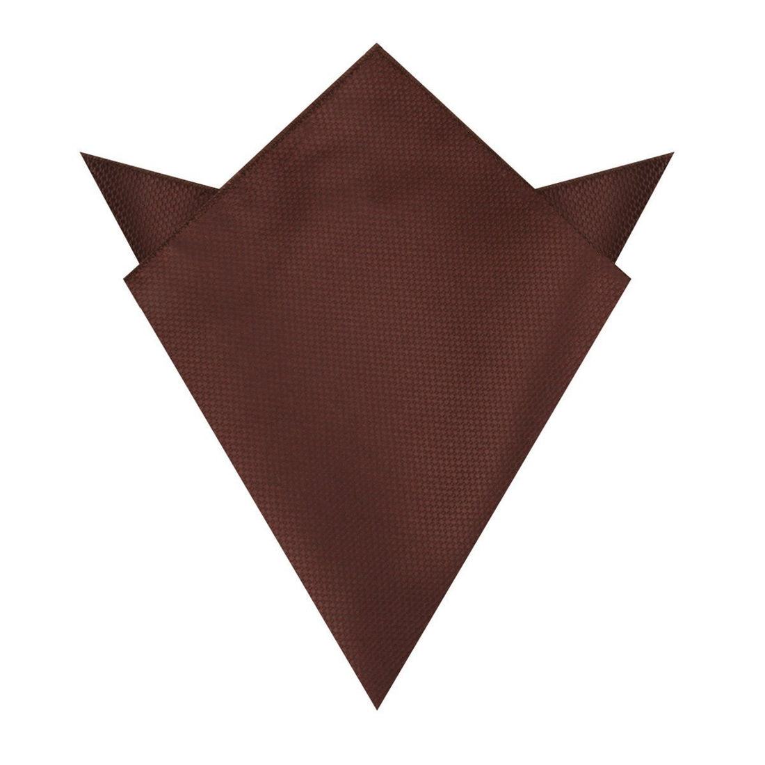 Dark Brown Basket Weave Pocket Square