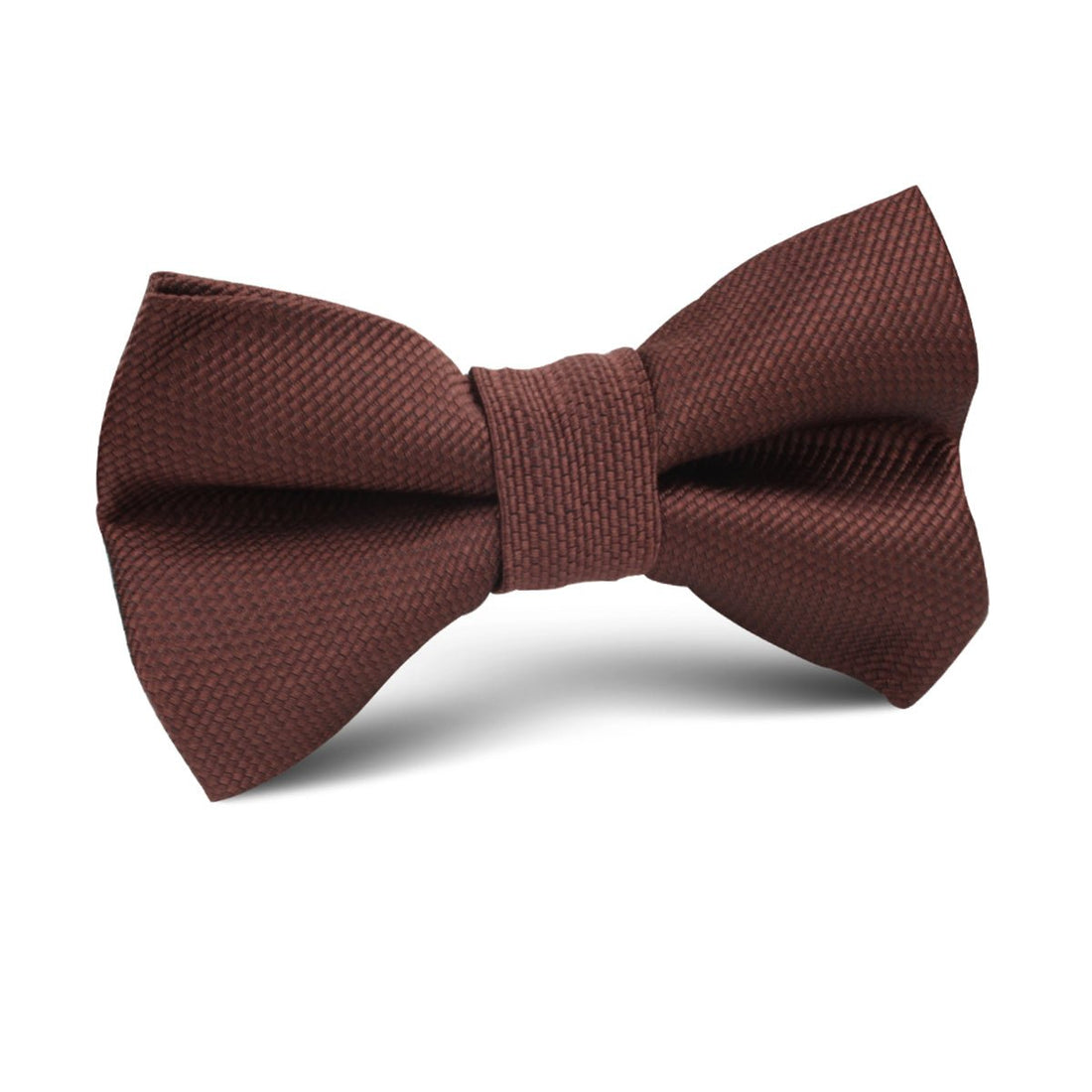 Dark Brown Weave Kids Bow Tie