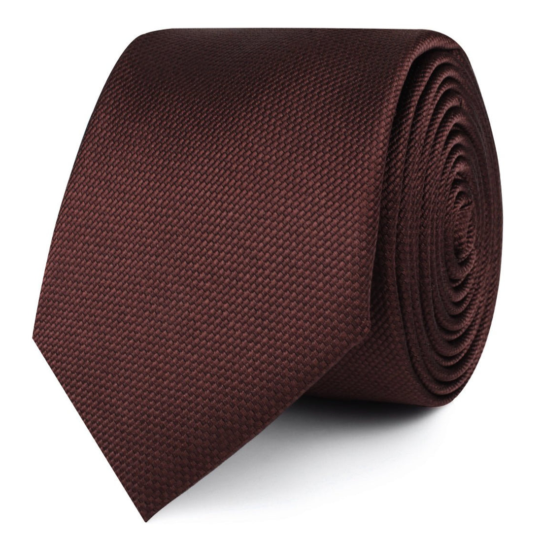 Dark Brown Weave Skinny Ties