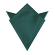 Dark Green Basket Weave Pocket Square