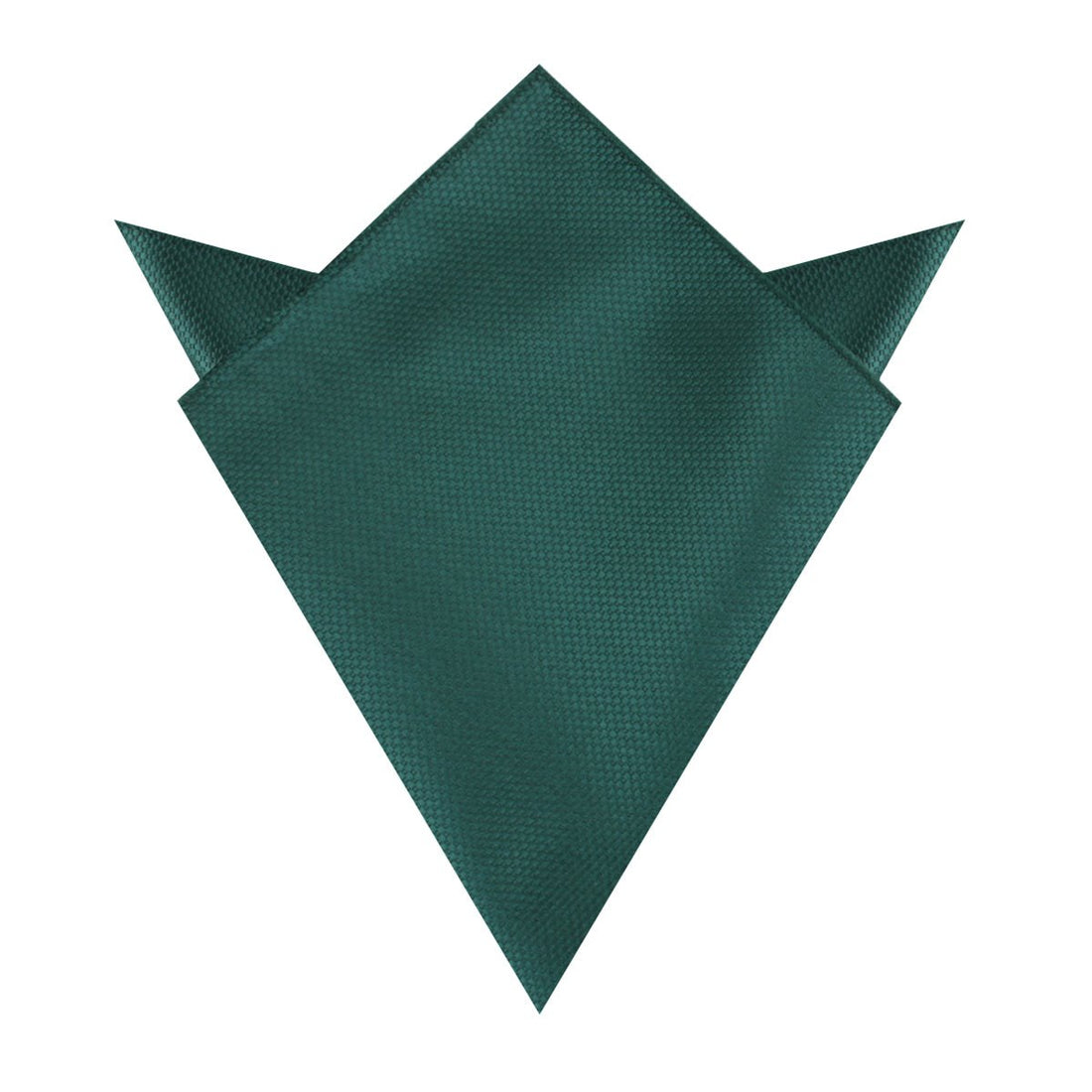 Dark Green Basket Weave Pocket Square