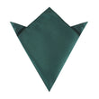 Dark Green Herringbone Pocket Square