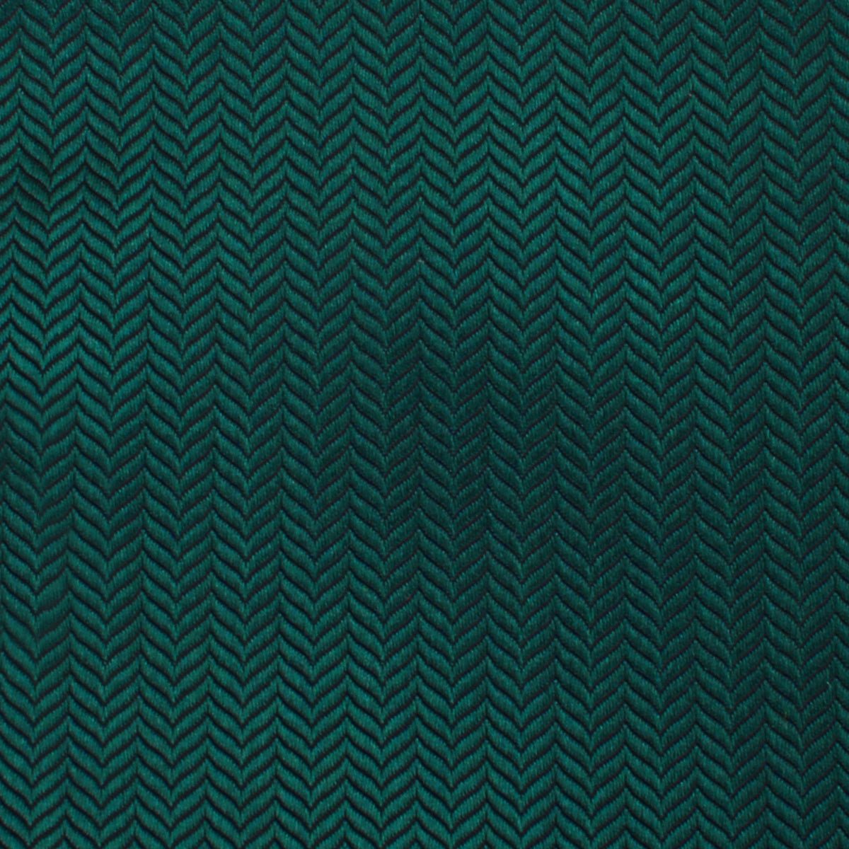 Dark Green Herringbone Pocket Square Fabric 