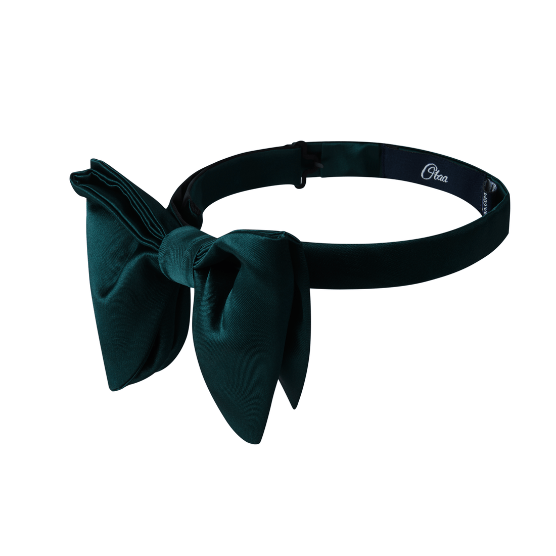 Dark Green Satin Butterfly Bow Tie