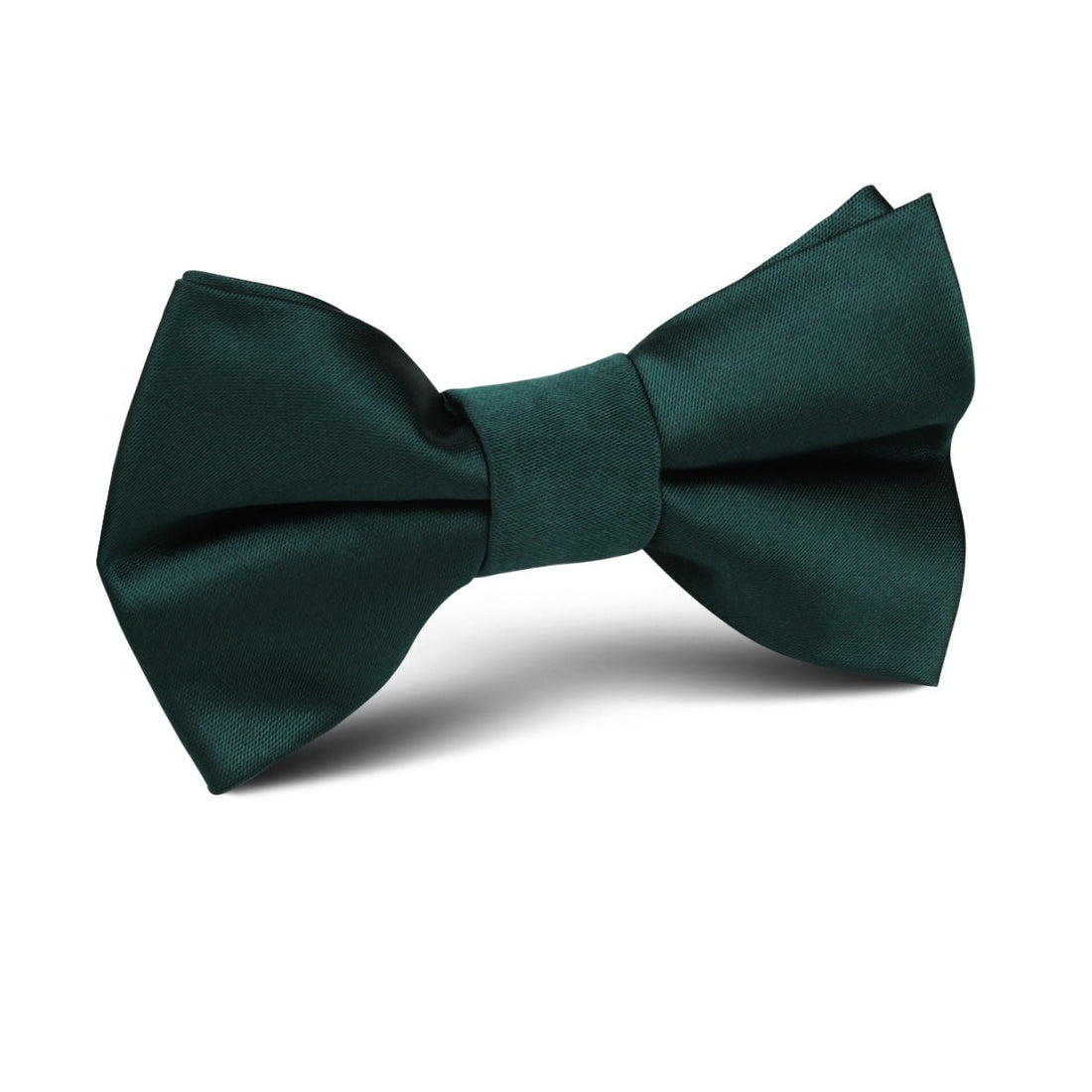 Dark Green Satin Kids Bow Tie