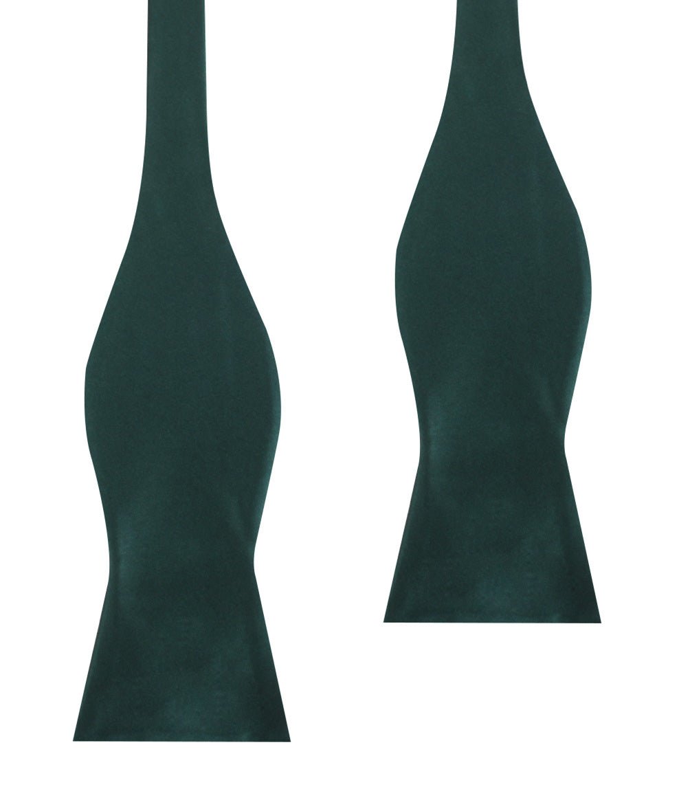 Dark Green Satin Self Bow Tie