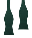 Dark Green Weave Self Bow Tie