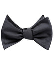 Dark Grey Herringbone Self Tie Bow Tie