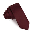 Dark Merlot Wine Satin Skinny Tie