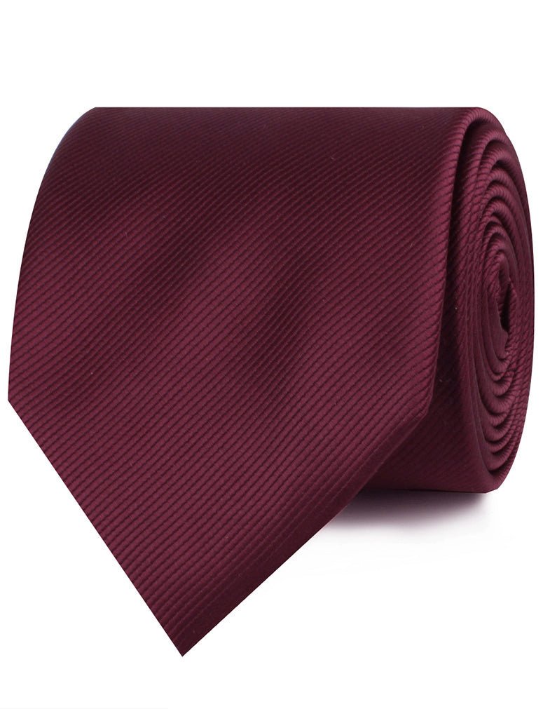 Dark Merlot Wine Twill Neckties