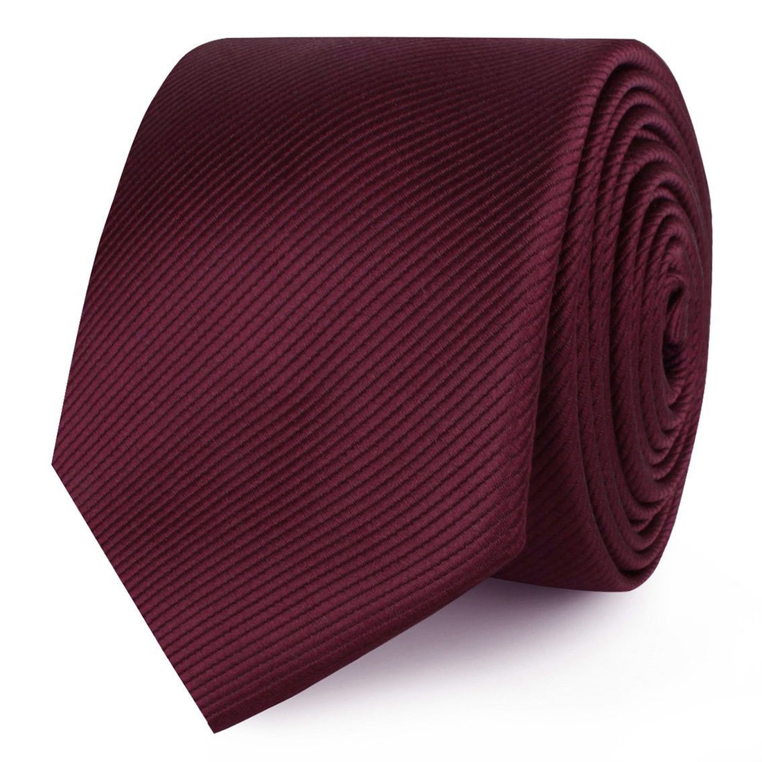 Dark Merlot Wine Twill Skinny Ties