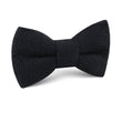 Mr Martin Black Linen Kids Bow Tie