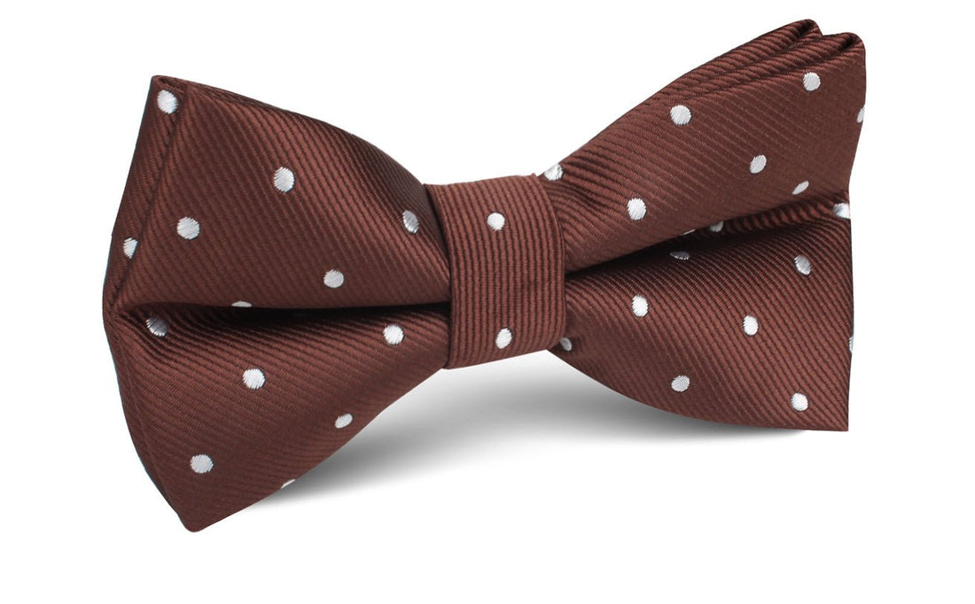 Desert Brown Polka Dots Bow Tie