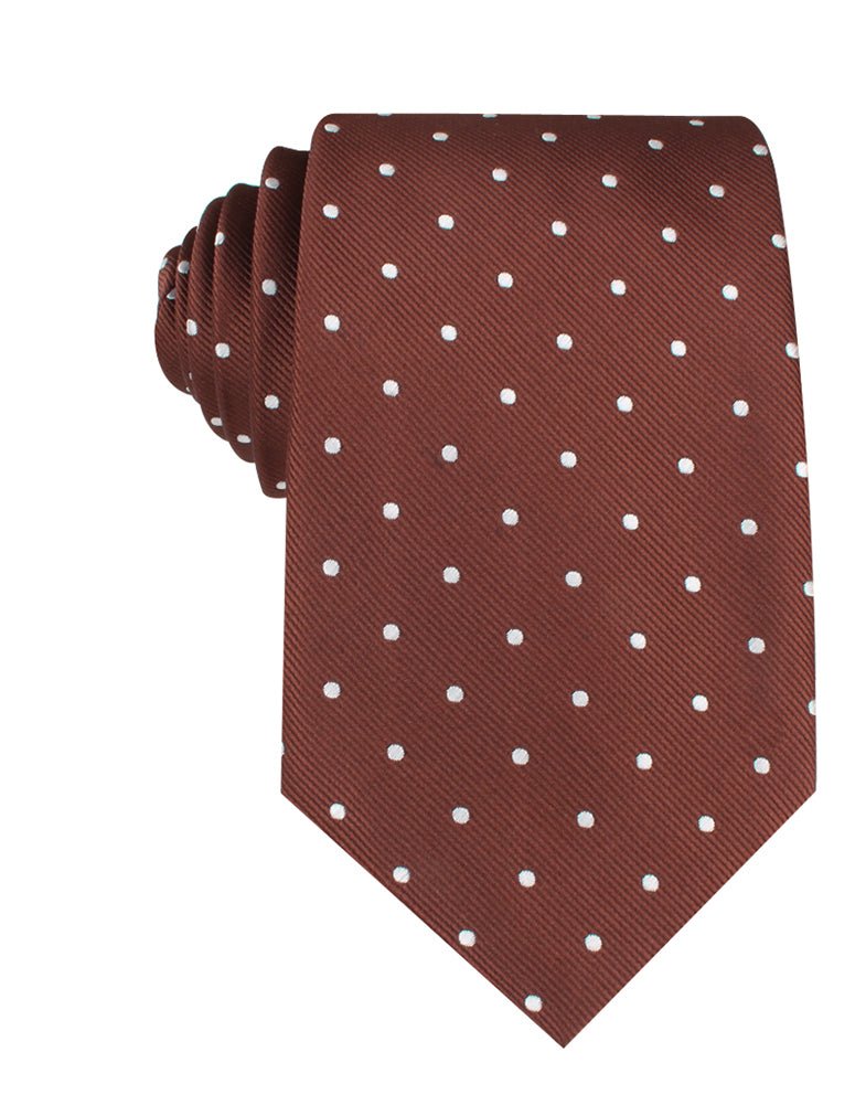 Desert Brown Polka Dots Necktie