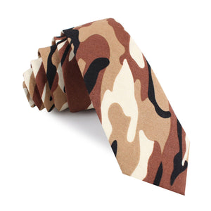 Desert Sand Camouflage Skinny Tie