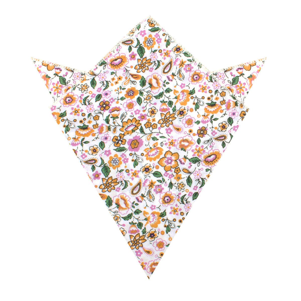 Diamond White Liberty Floral Pocket Square