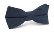 Don Quixote Navy Textured Linen Bow Tie