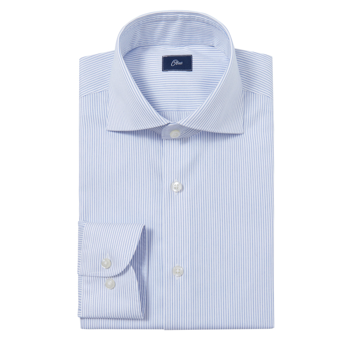 Draco Blue Pinstripe Twill Non-Iron Shirt