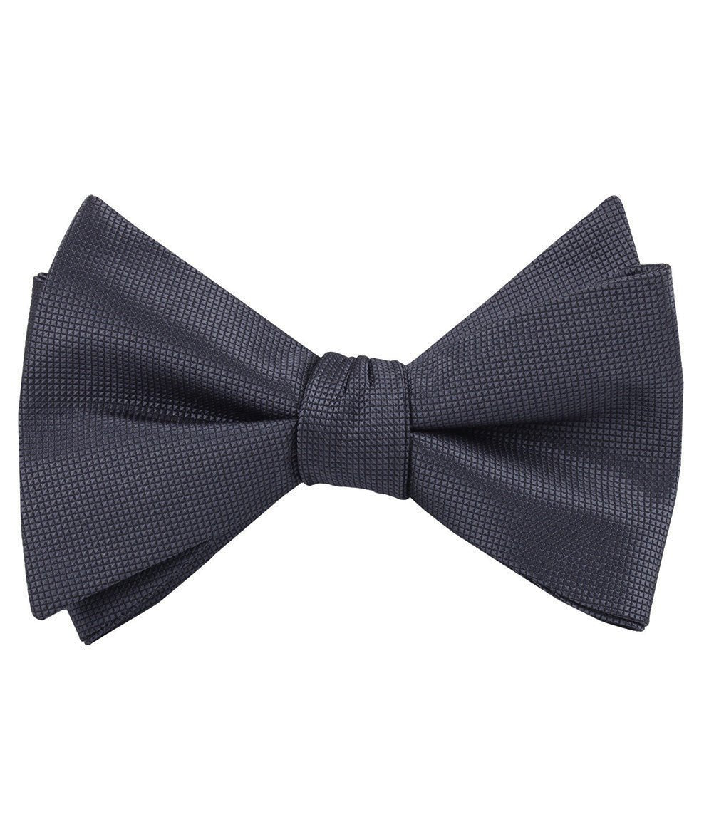 Dubrovnik Charcoal Grey Diamond Self Tied Bow Tie