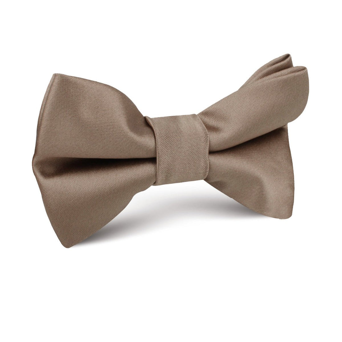 Dune Beige Brown Satin Kids Bow Tie