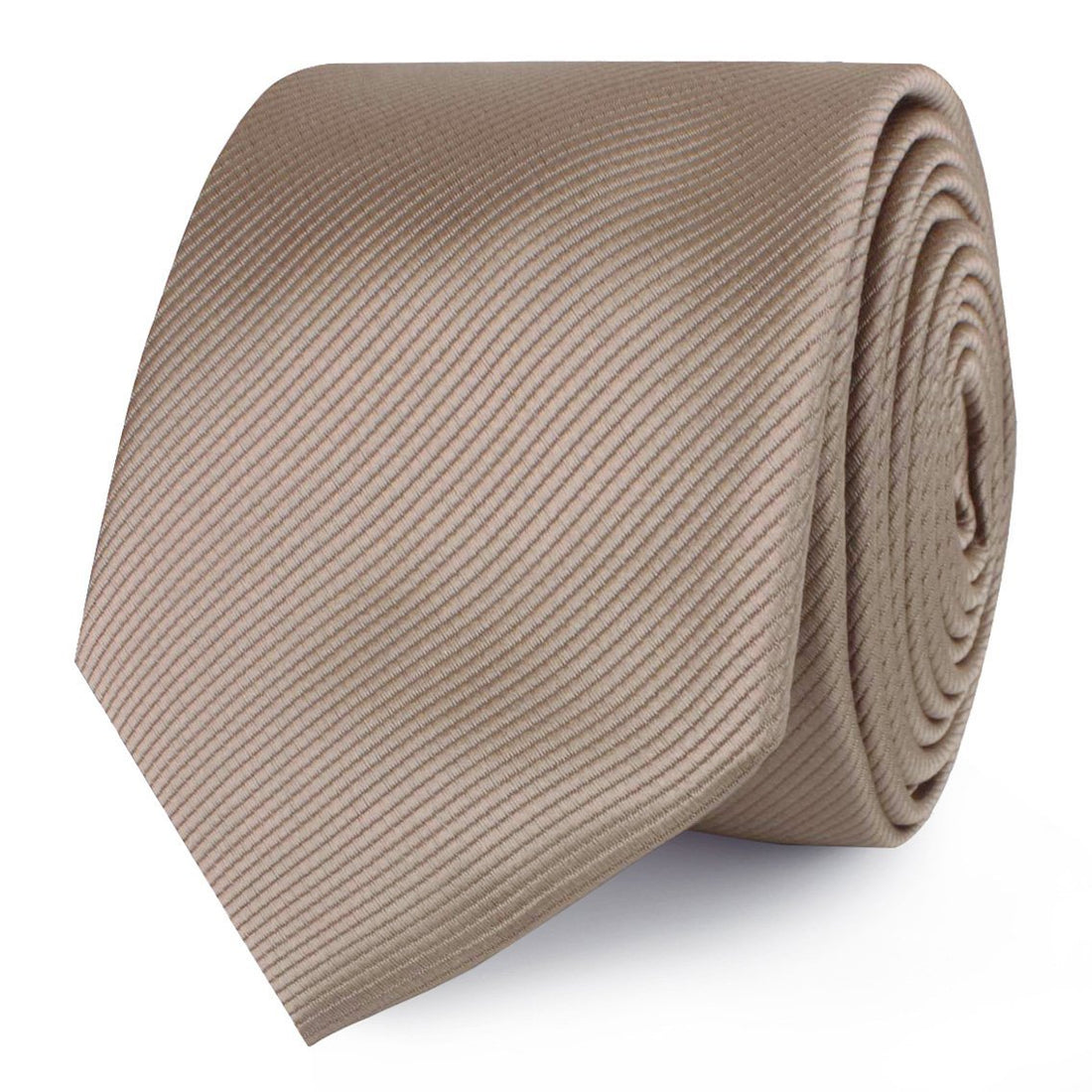 Dune Beige Brown Twill Skinny Ties