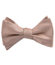 Dusty Blush Crisp Satin Self Tied Bow Tie