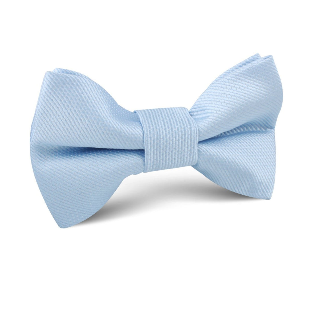 Dusty Ice Blue Weave Kids Bow Tie