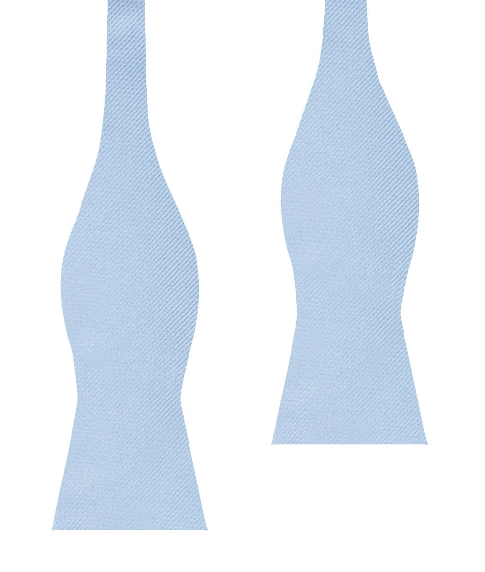 Dusty Ice Blue Weave Self Bow Tie