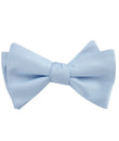 Dusty Ice Blue Weave Self Tied Bow Tie