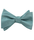 Dusty Jade Green Twill Self Tie Tied Bow Tie